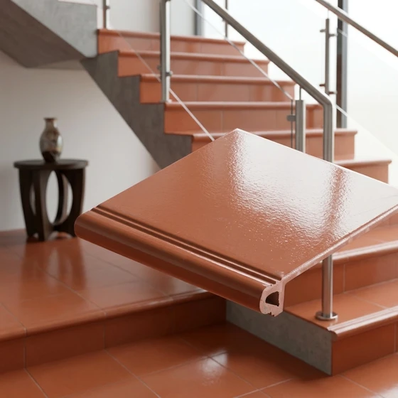 Borde de escalera en gres